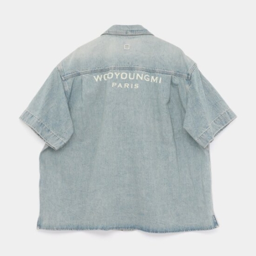 우영미 백로고 파리스 프린팅 반팔 남성 셔츠 W251SH28984L