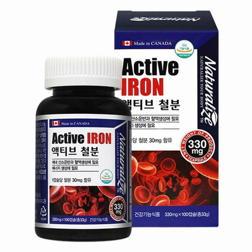 네추럴라이즈 액티브 철분 100캡슐 (3개)_이미지
