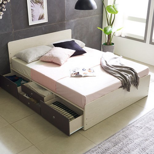 이노센트플러스 리브 폼드 4서랍 헤드형 침대 Q (독립스프링)_이미지