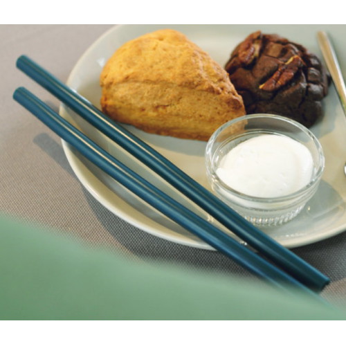 에이비라이프 개방형 실리콘 빨대 다크그린 (28cm)_이미지