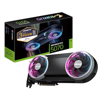 GIGABYTE AORUS 지포스 <b>RTX</b> <b>5070</b> INFINITY D7 12GB 피씨디렉트