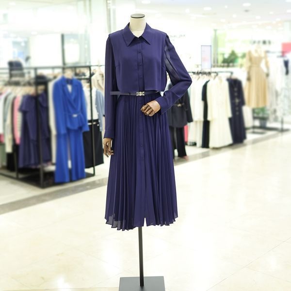 미니멈 시스루 레이어드 플리츠 원피스 MYBAWO4310M