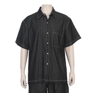 바인드 UNISEX 24U_인디고데님반팔셔츠 데님반팔셔츠 DNEU3-MRC073