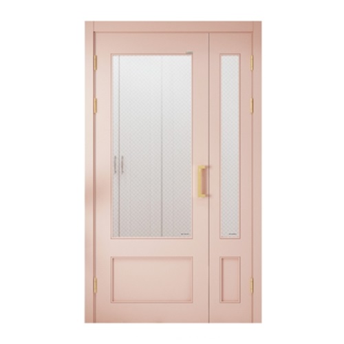 영림임업 영림에이홈 레타 비대칭 양개형 투명유리 중문 [~1.4m]