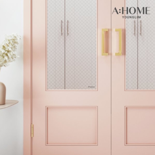 영림에이홈 레타 비대칭 양개형 투명유리 중문 (~1.4m)_이미지