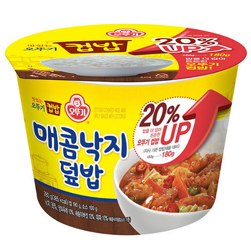 오뚜기 맛있는 오뚜기 컵밥 매콤낙지덮밥 280g (12개)_이미지