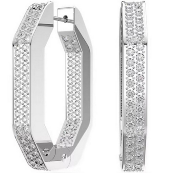스와로브스키 여성 Dextera 후프 귀걸이 5618308