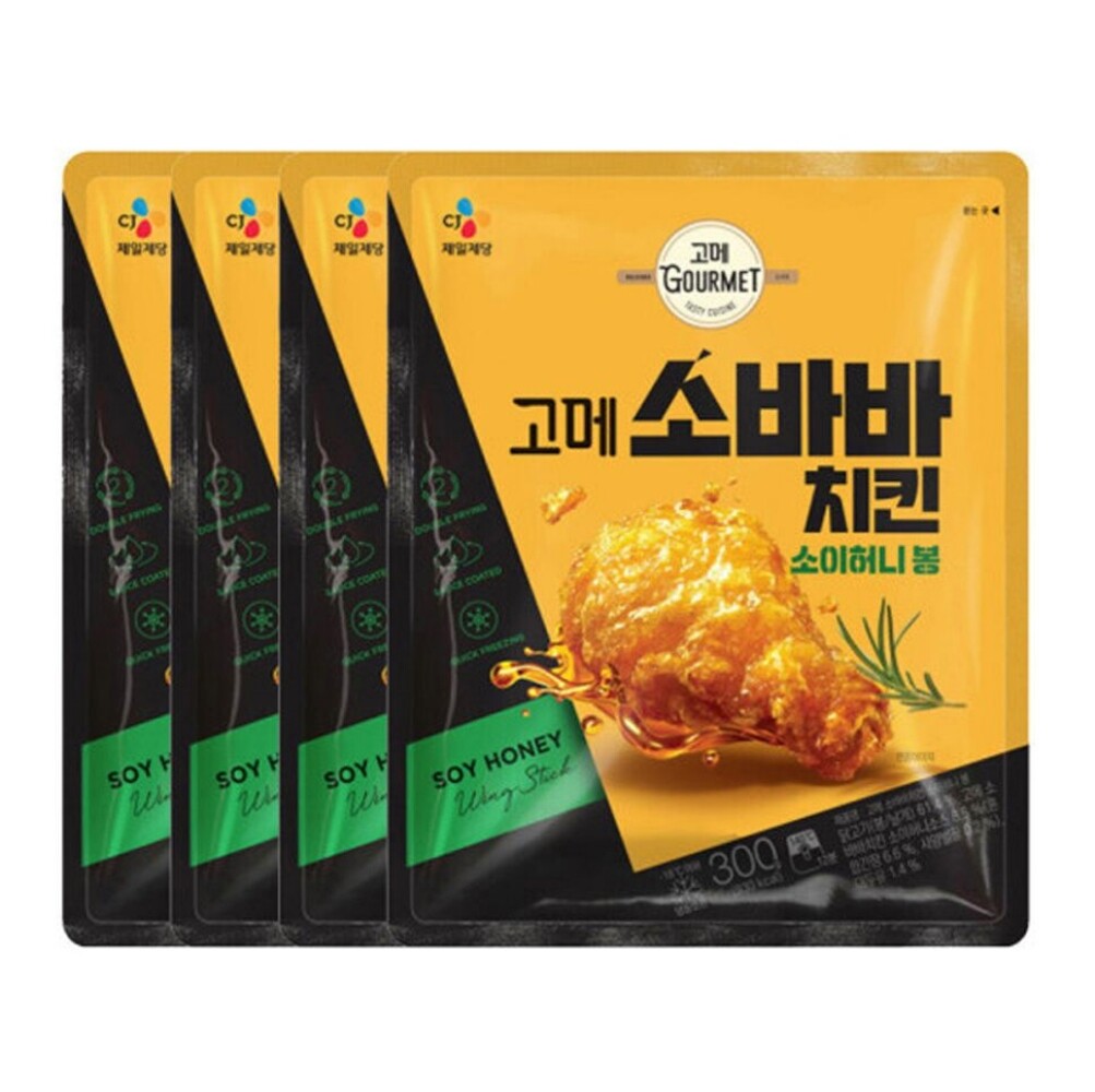 CJ제일제당 고메 소바바치킨 소이허니 봉 300g (4개)_이미지