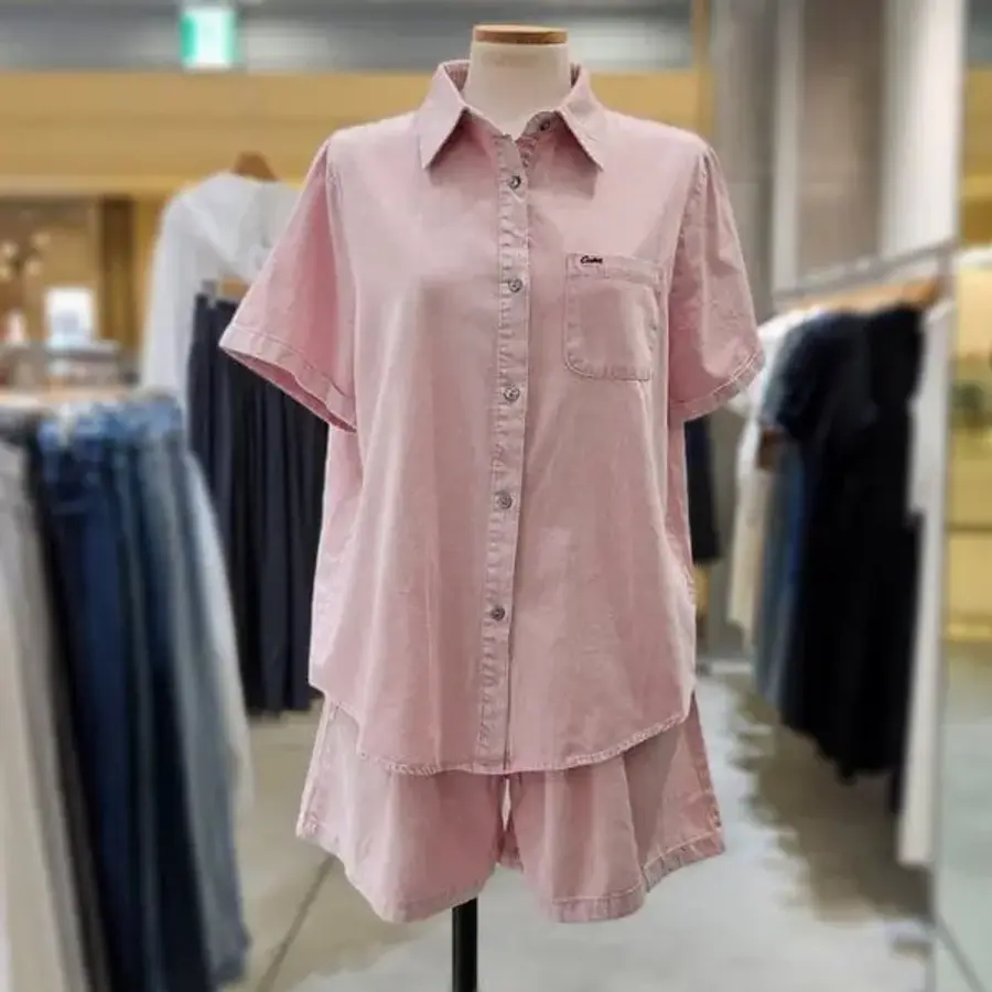 코데즈컴바인 피그먼트 셔츠 반바지 SET CLB-XX383W6