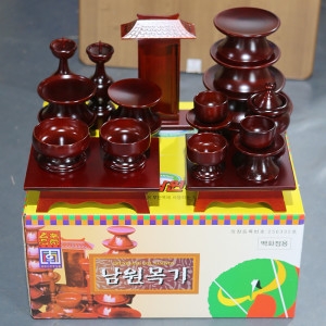 가온공방 남원 간소 제기세트 21p 오리목 무전 알뜰 목기 제사용품_이미지