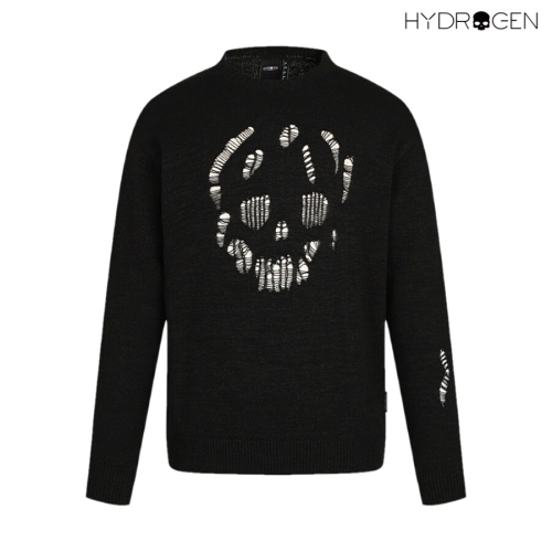 하이드로겐 에이케이몰 남성 디스트로이드 니트 H11F1SW206_BK