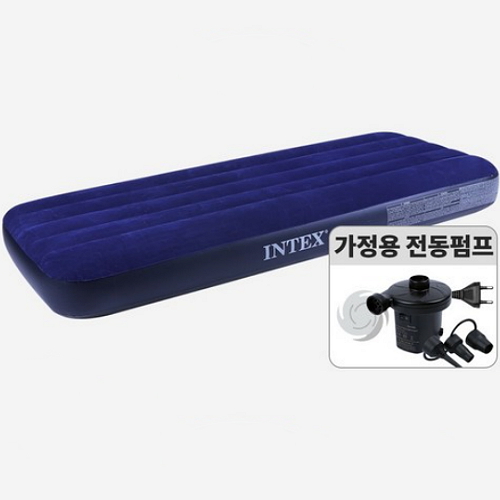 인텍스 에어매트 듀라빔 다우니 싱글 (76x191) (단품+가정용펌프)_이미지