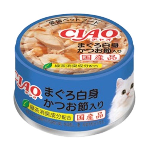 이나바 캣 챠오 화이티캔 참치흰살&가다랑어포 A-85 85g (8개)_이미지