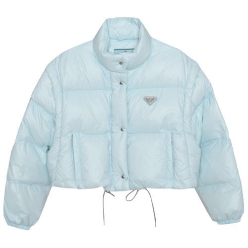 프라다 삼각 로고 크롭 패딩자켓 291805 11A9 (F0012, 라이트 블루)_이미지