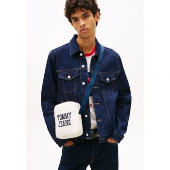 타미힐피거 토미 진스 배스티 로고 캔버스 크로스바디 리포터 백 뉴스프린트 7663603