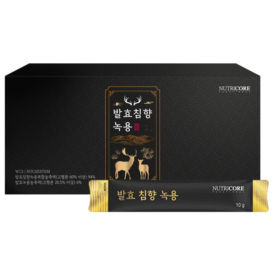 뉴트리코어 발효 침향 녹용 10g 60포 (1개)