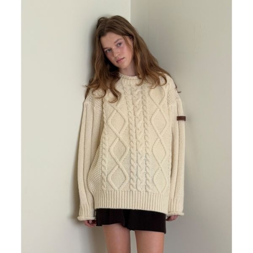 썸웨어버터 SOMEWHEREBUTTER Bens Cable Wool Knit Cream S5WKN09CRF 391965