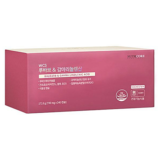 뉴트리코어 루바브 감마리놀렌산 720mg 60캡슐 (4개)