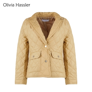  올리비아하슬러 여성 클래식 다이아퀼팅 자수 패딩 OHBWPD101