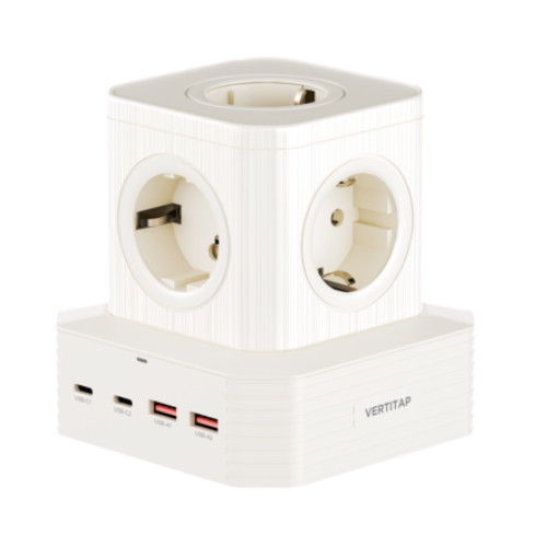 버티탭 5구 16A 버티컬 Ultra65 고용량 큐브 멀티탭