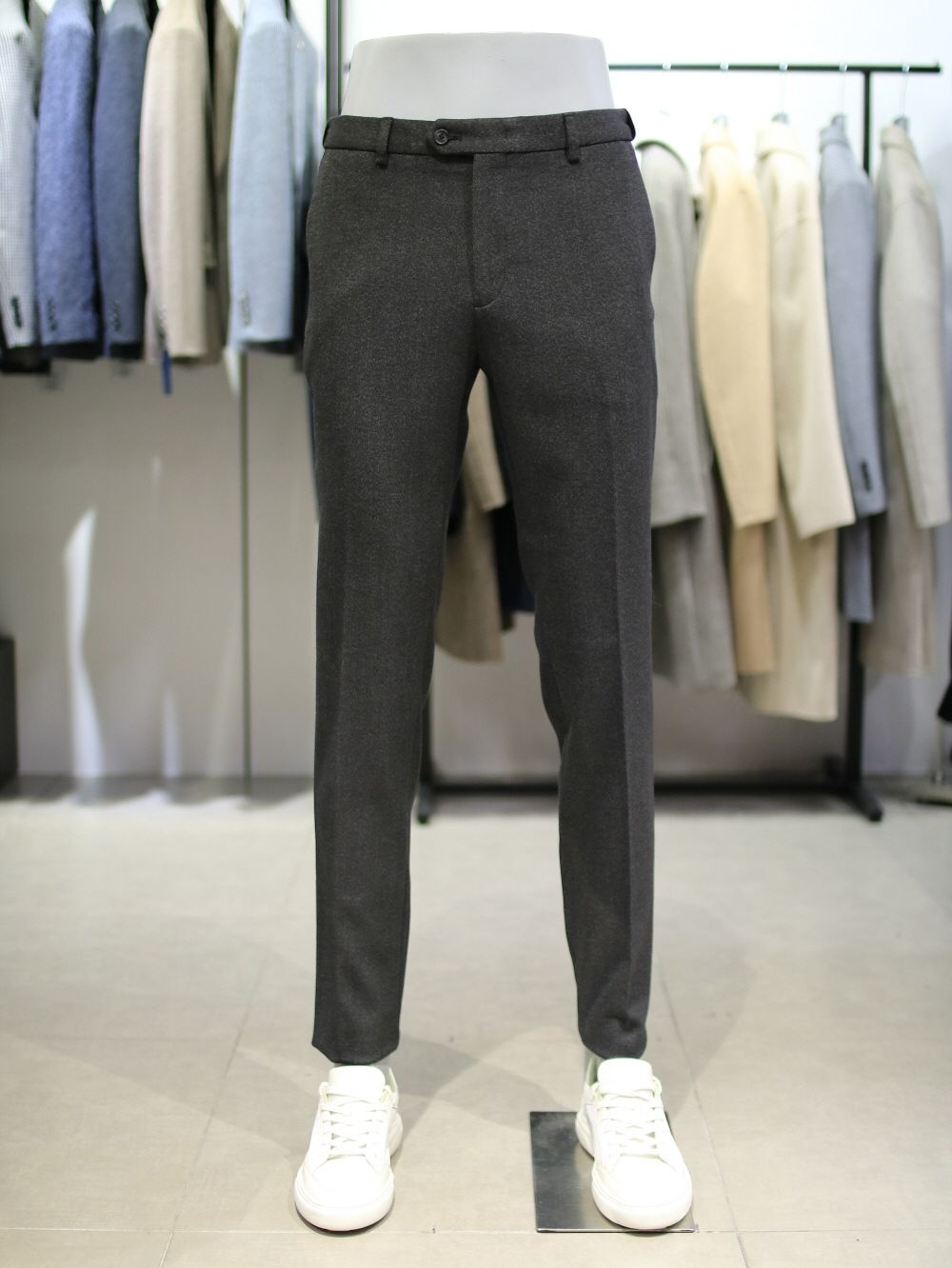 바쏘옴므 기모 4WA 리얼 스판 히든밴딩 슬랙스 팬츠 42WS4PS64A42