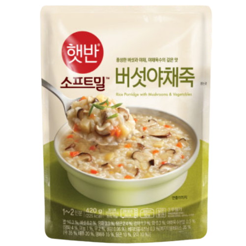 CJ제일제당 햇반 버섯야채죽 420g (7개)_이미지