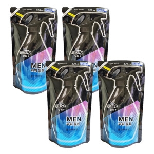 한국피앤지 페브리즈 강력탈취 포맨 쿨아쿠아 리필 320ml (4개)