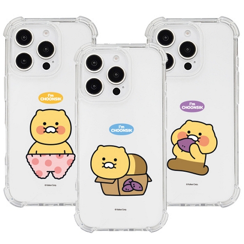 아이콘스 카카오프렌즈 갤럭시S23 울트라 춘식이 스탠다드 투명방탄 강화케이스