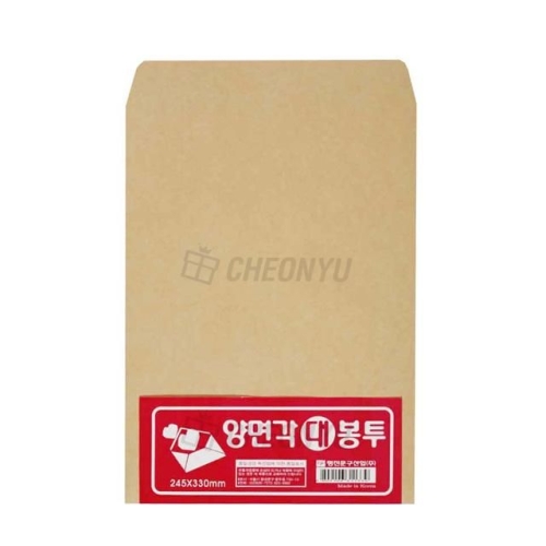 명진문구 양면각대봉투(테이프) A4 [100매]