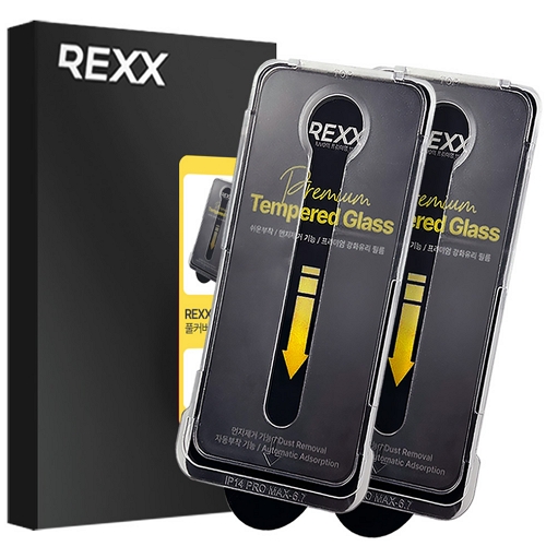 IUVO 아이폰XR REXX 심플착 원터치 풀커버 강화유리 액정보호필름 (액정 2매)_이미지