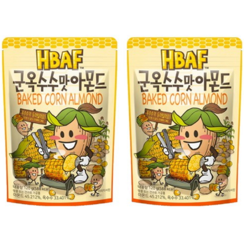 HBAF 군옥수수맛 아몬드 120g (2개)_이미지