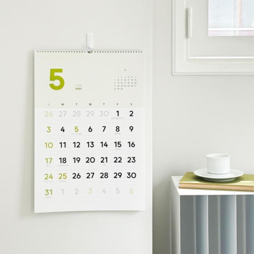 2026 비기닝 심플 벽걸이 캘린더 1단