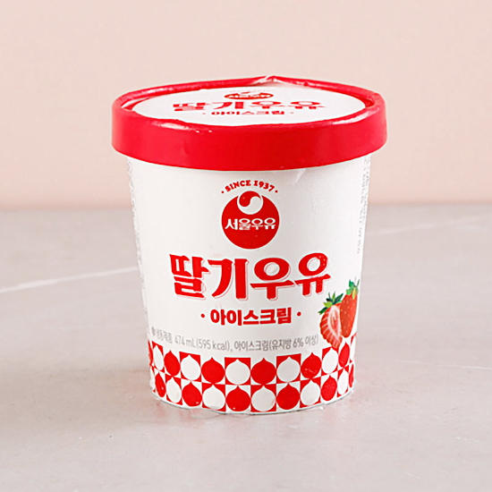 서울우유 딸기우유 아이스크림 474ml [1개]