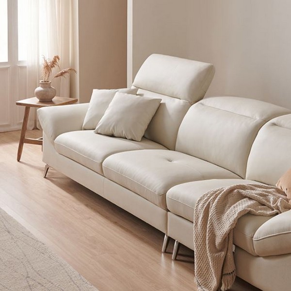 삼익가구 애버딘 헤드틸팅 천연가죽 소파 6인용 (스툴별도)_이미지