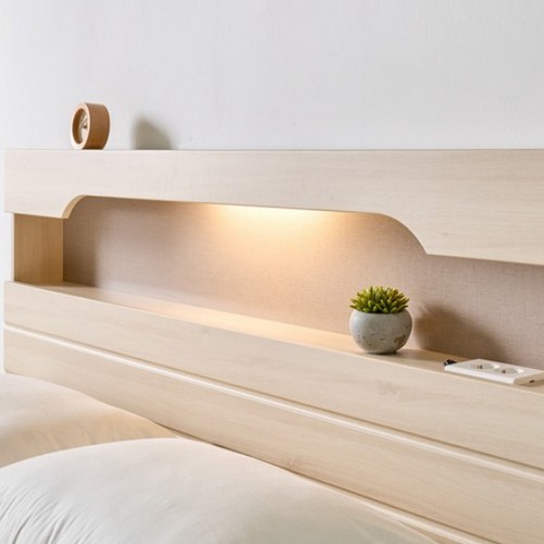 BIF보루네오 루시엘 LED 서랍형 침대 Q (7존독립스프링)_이미지