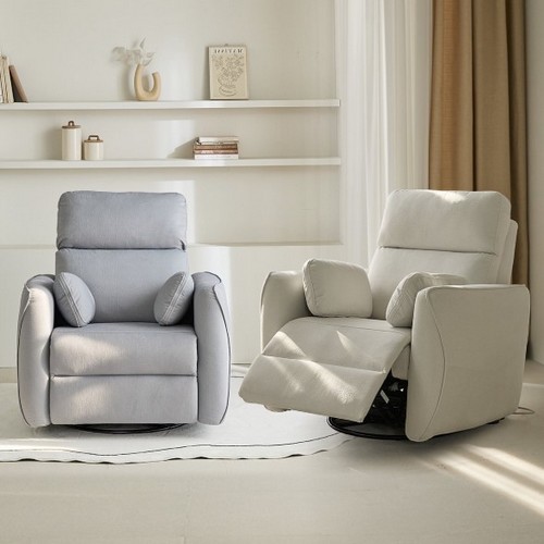 컴프홈 위니 회전 패브릭 리클라이너 1인용