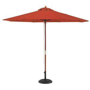 드림레저 목재1단B 1층 원목파라솔 3000 (레드)_이미지