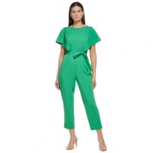 DKNY 우먼 Cropped Flutter-Sleeve 벨티드 Jumpsuit 20325860 383140_이미지