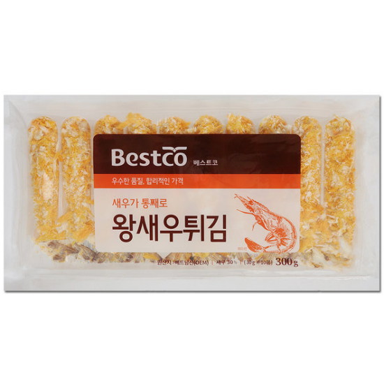 대상 베스트코 새우가 통째로 왕새우튀김 10개입 300g (1개)_이미지