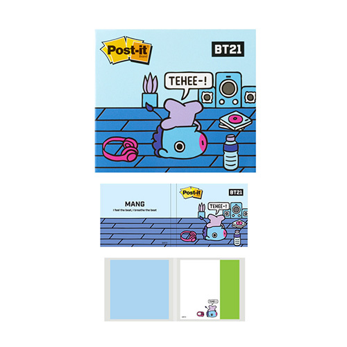 3M 강한점착용 커버노트 BT21 망