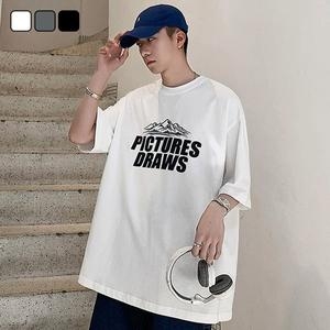 리빌모아 남자 루즈핏 프린팅 라운드 스트릿 반팔 티셔츠 DMS-TSH-SDD193