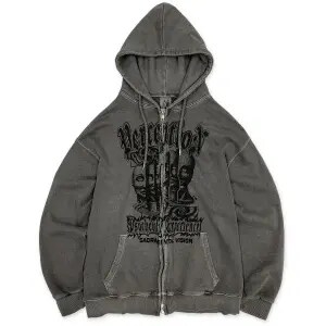 피그먼트 <b>디파이</b>클럽로버스 후드집업 The Doors of Perception Hoodie Zip-Up Charcoal 148357