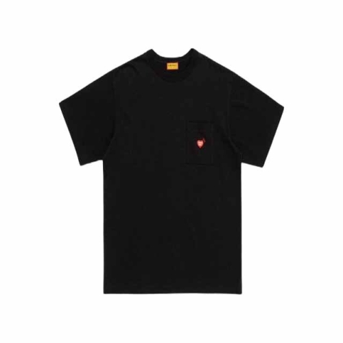 하트 포켓 반팔티셔츠 블랙 HM30CS048