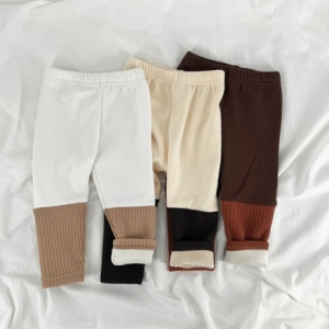 조이멀티 mk 꽈배기니트 융기모 유아 배색 워머레깅스 바지 205060