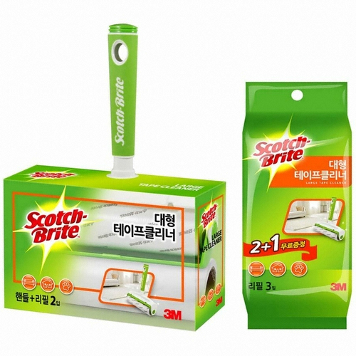 3M 스카치브라이트 대형 테이프클리너 (본품1개 + 리필5개)_이미지