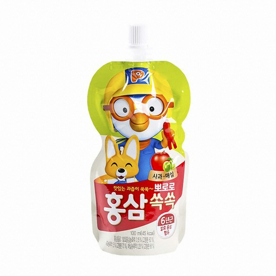 팔도 뽀로로 홍삼쏙쏙 사과매실 100ml 1포