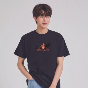 키밍 해피 할로윈 박쥐 거미 유령 그래픽 반팔티 AML W78976C