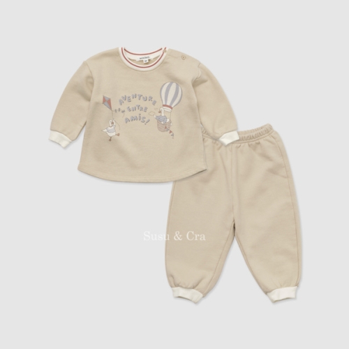 슈슈앤크라 mini 페르디낭 상하복 라이트옐로우 025103GDR03LW_이미지