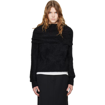토템 블랙 퍼넬 알파카 니트 터틀넥 스웨터 261 WRT0661 YA0106 001 TP8700957