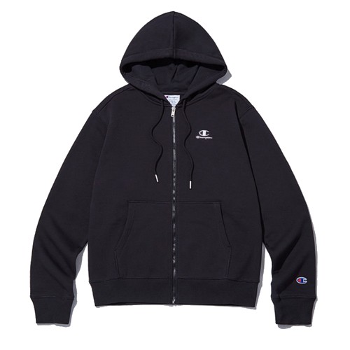 챔피온 C+ 로고 클래식 플리스 풀집업 후디 CKTS2F704BK_이미지